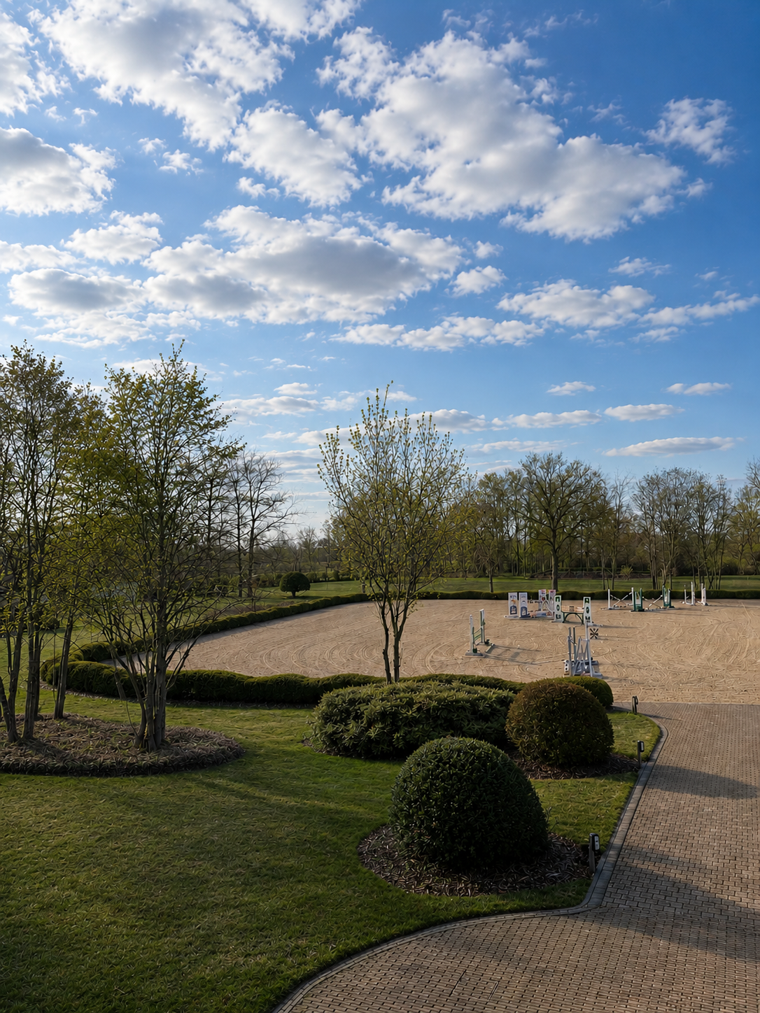 Outdoor jumping arena