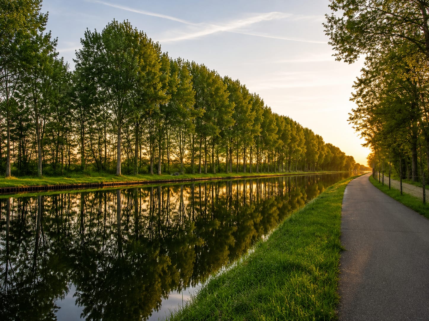 Tree-lined canal near Geel